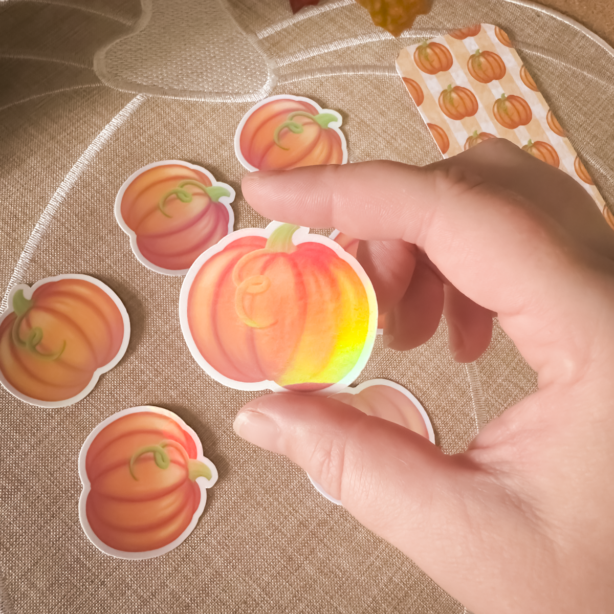 Orange Pumpkin Sticker | Autumn Sticker | Planner & Journal Sticker