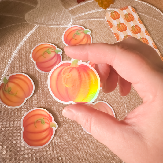 Orange Pumpkin Sticker | Autumn Sticker | Planner & Journal Sticker