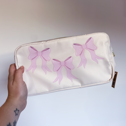 SAMPLE - Pink Bow Mini Journal Pouch