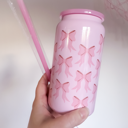 SAMPLE - Pink Bow Everyday Tumbler