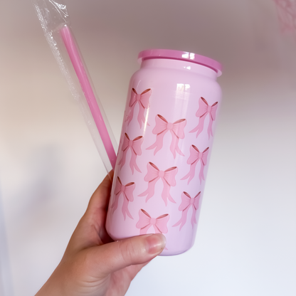SAMPLE - Pink Bow Everyday Tumbler