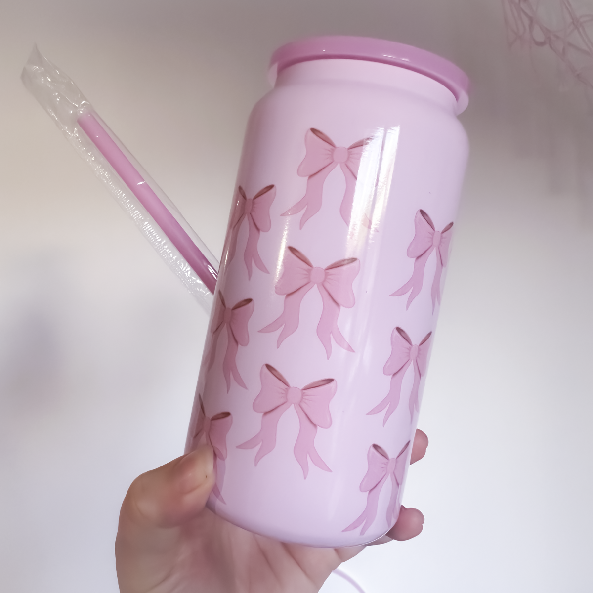 SAMPLE - Pink Bow Everyday Tumbler