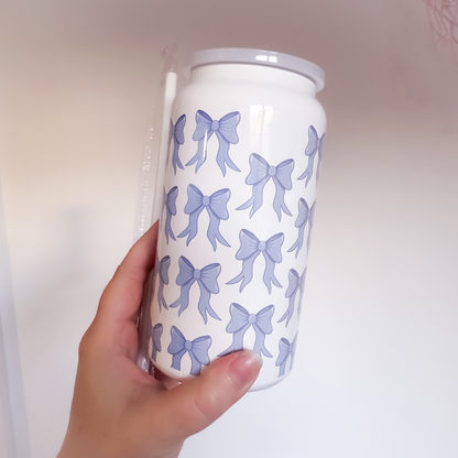 SECONDS - Powder Blue Bow Everyday Tumbler