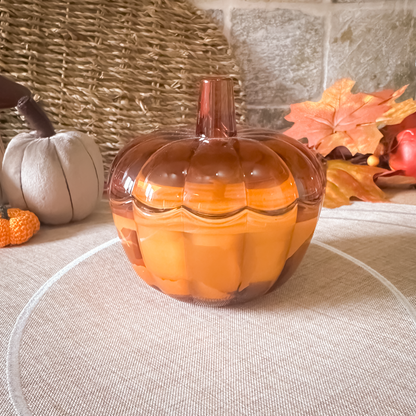 Sweet Pumpkin Pie Pumpkin Glass Candle | Autumn Scented Candle | Cosy Home Fragrance