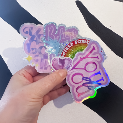 Positivity Sticker Bundle | Holographic & Glitter Stickers