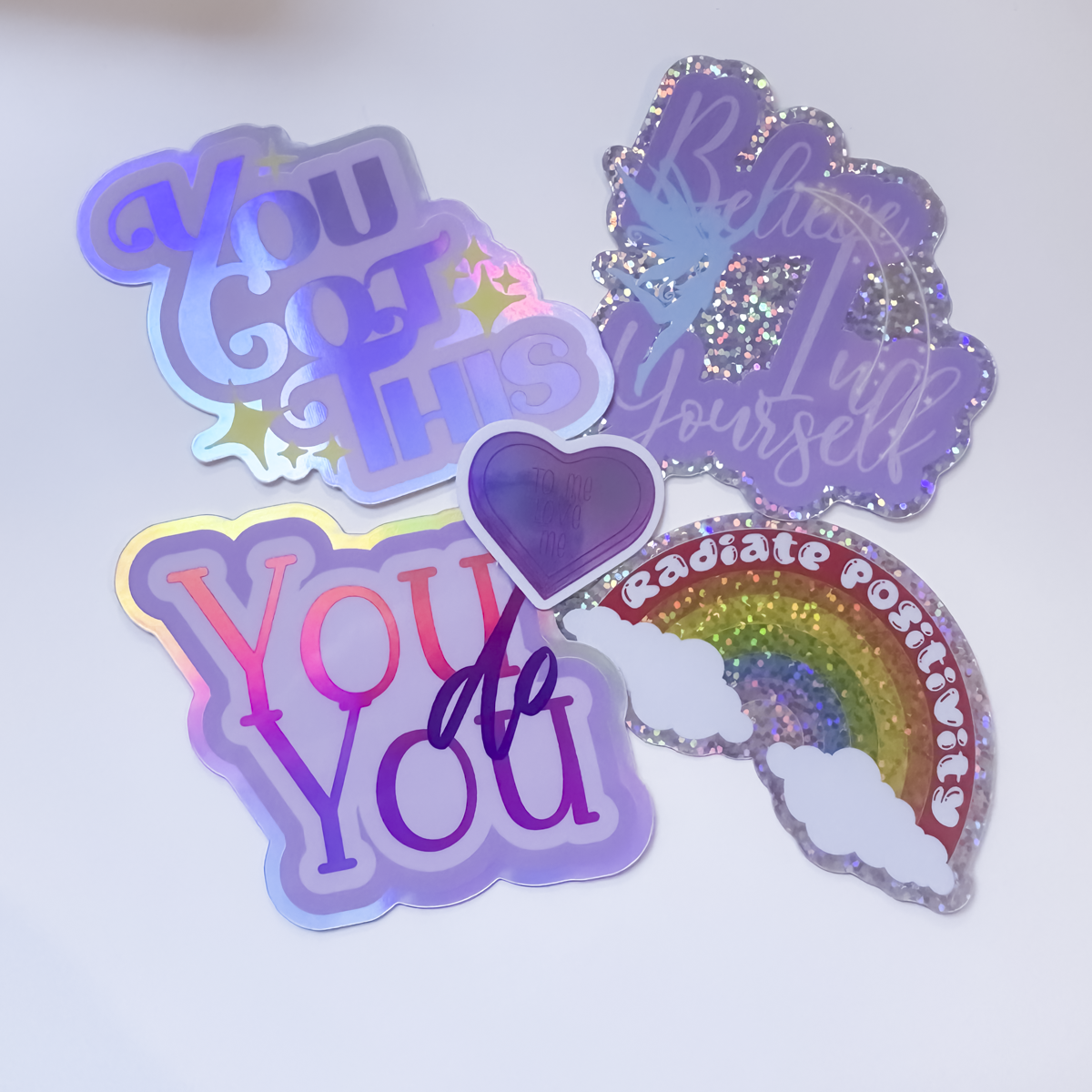 Positivity Sticker Bundle | Holographic & Glitter Stickers