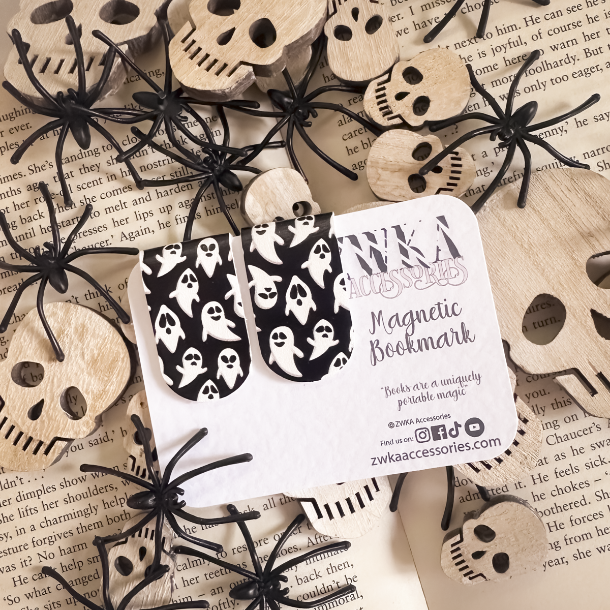 Ghost Magnetic Bookmarks | Spooky Season Page Keepers