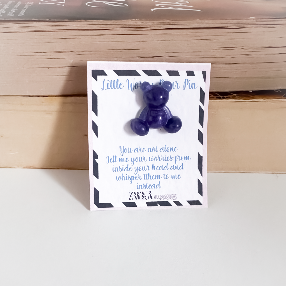 Little Worry Bear Pin | Cute Handmade Pin Badge