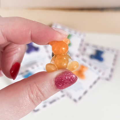 Little Worry Bear Pin | Cute Handmade Pin Badge