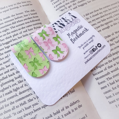 Magnetic bookmark aesthetic reading setup