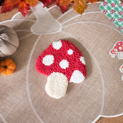 Mushroom Mug Rug | Cosy Autumn Mug Coaster