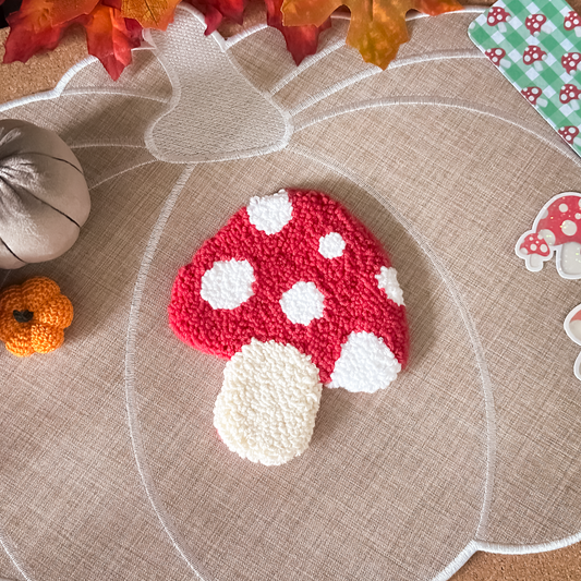 Mushroom Mug Rug | Cosy Autumn Mug Coaster