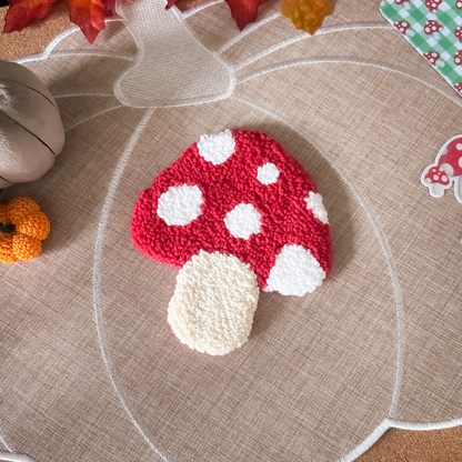 Mushroom Mug Rug | Cosy Autumn Mug Coaster
