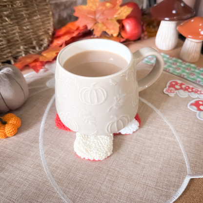Mushroom Mug Rug | Cosy Autumn Mug Coaster