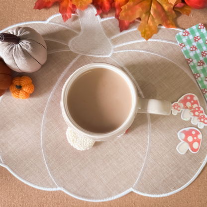 Mushroom Mug Rug | Cosy Autumn Mug Coaster