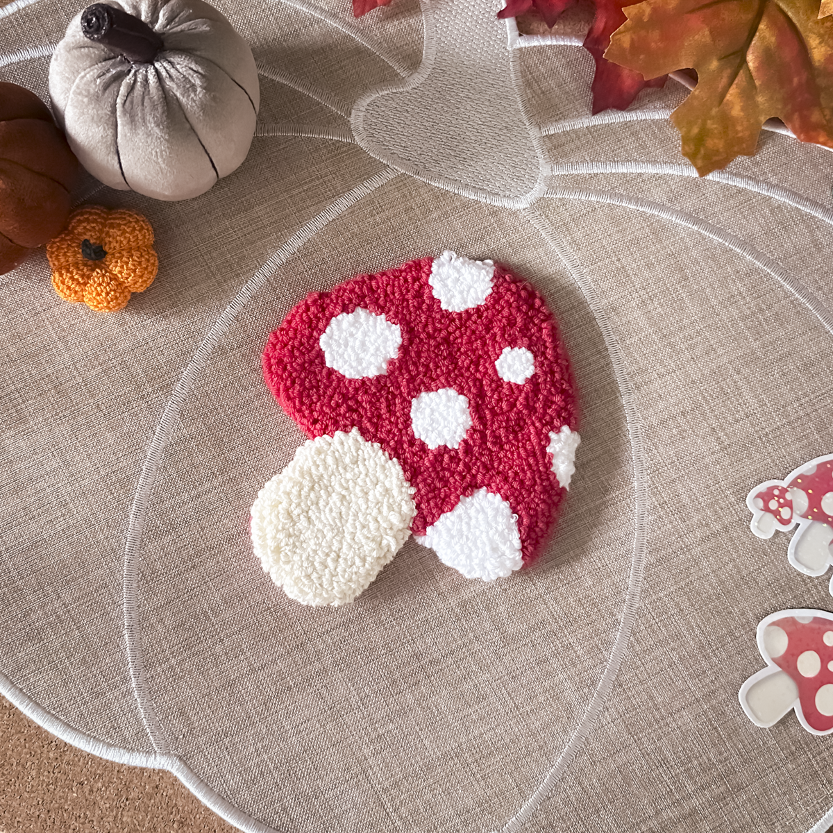 Mushroom Mug Rug | Cosy Autumn Mug Coaster